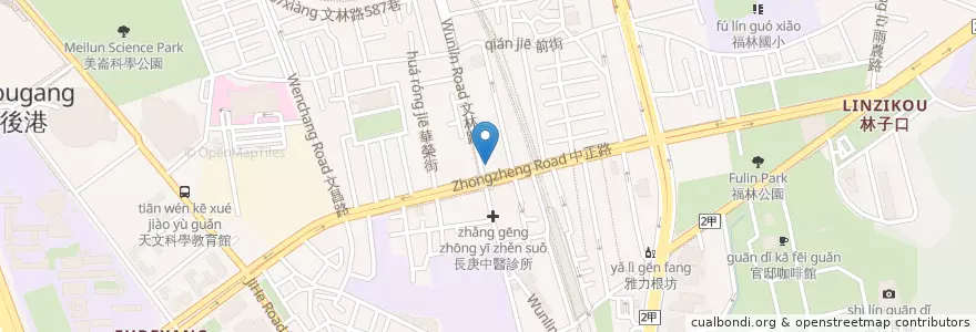 Mapa de ubicacion de 南美咖啡 en 臺灣, 新北市, 臺北市, 士林區.