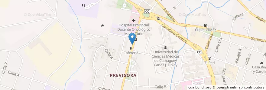 Mapa de ubicacion de Pizzería en 쿠바, Camagüey, Camagüey, Ciudad De Camagüey.