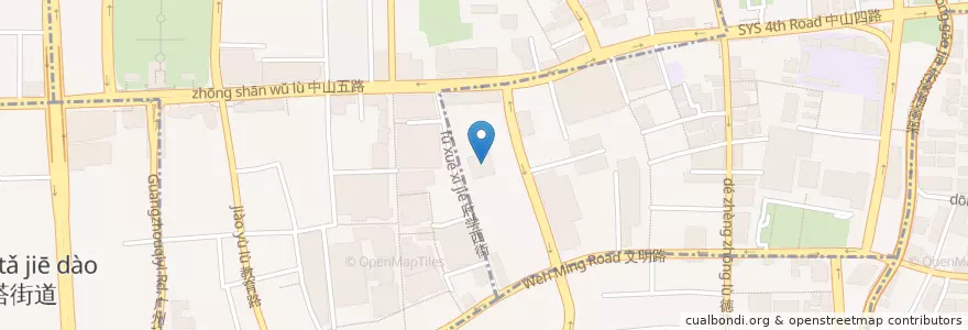 Mapa de ubicacion de 省立中山图书馆少儿分馆 en China, Guangdong, Guangzhou City, Yuexiu District, 北京街道.