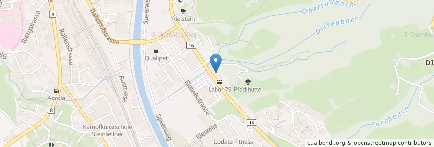 Mapa de ubicacion de Praxis für Homöopathie en Schweiz, Sankt Gallen, Wahlkreis Toggenburg, Wattwil.