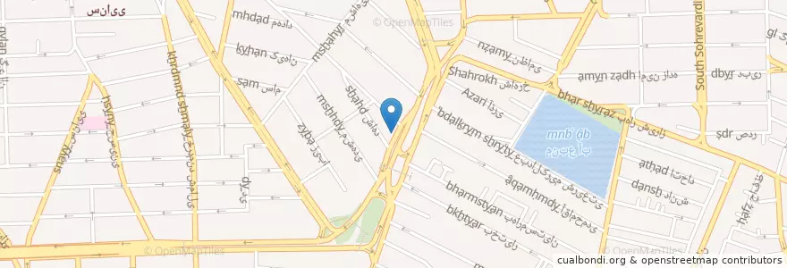 Mapa de ubicacion de کافه مروارید en İran, Tahran Eyaleti, شهرستان تهران, Tahran, بخش مرکزی شهرستان تهران.