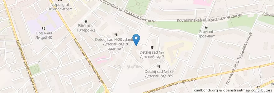 Mapa de ubicacion de Стоматологический центр Анны Долидзе en Russland, Föderationskreis Wolga, Oblast Nischni Nowgorod, Stadtkreis Nischni Nowgorod.
