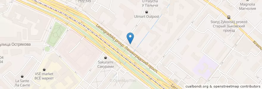 Mapa de ubicacion de Cofix en روسيا, Центральный Федеральный Округ, Москва, Северный Административный Округ, Район Аэропорт.