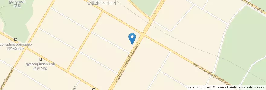 Mapa de ubicacion de 신한은행 en Güney Kore, 인천, 남동구.