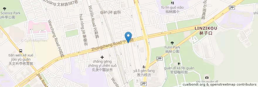Mapa de ubicacion de Tino pizza Cafe en 臺灣, 新北市, 臺北市, 士林區.