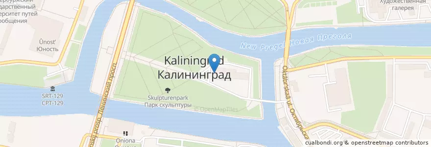 Mapa de ubicacion de Кафедральный собор, органный зал en Russland, Föderationskreis Nordwest, Oblast Kaliningrad, Городской Округ Калининград.