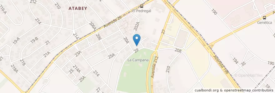 Mapa de ubicacion de La mia pizza en Cuba, La Habana, La Lisa, Playa.