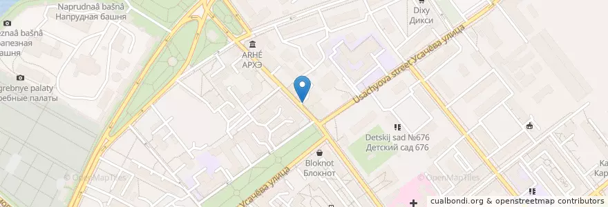 Mapa de ubicacion de Бистро en Россия, Центральный Федеральный Округ, Москва, Центральный Административный Округ, Район Хамовники.