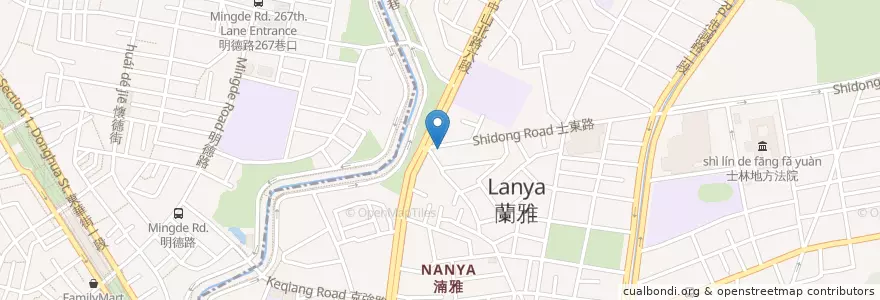 Mapa de ubicacion de 綠逗薏人 en 台湾, 新北市, 台北市, 士林区.