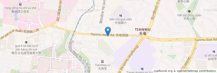 Mapa de ubicacion de 國泰世華商業銀行 en 타이완, 신베이 시, 타이베이시, 베이터우 구.