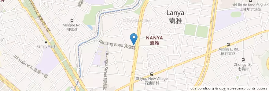 Mapa de ubicacion de 全民健康保險特約藥局 en تايوان, تايبيه الجديدة, تايبيه, 士林區.