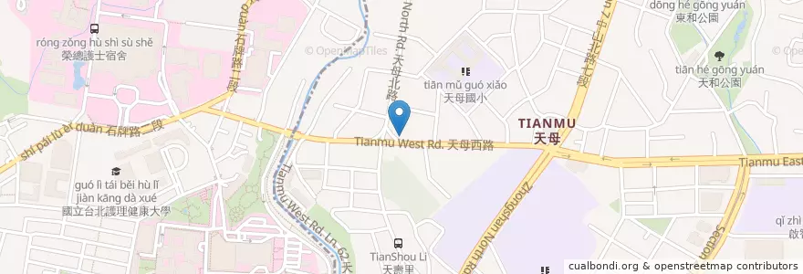 Mapa de ubicacion de 王朝滷味 en 台湾, 新北市, 台北市, 北投区.
