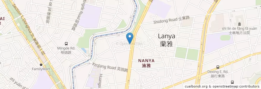 Mapa de ubicacion de 錢吟日式涮涮鍋 en تایوان, 新北市, تایپه, 士林區.