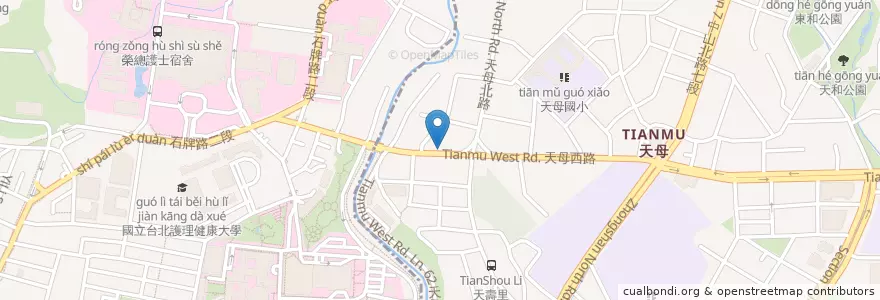 Mapa de ubicacion de 媽咪咖啡館 en Taiwan, 新北市, Taipé, 北投區.
