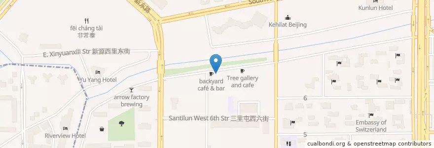 Mapa de ubicacion de 印度小处 en 中国, 北京市, 河北省, 朝阳区.