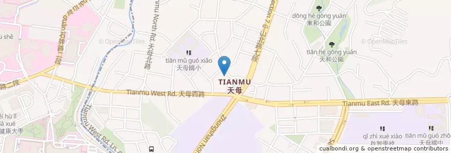 Mapa de ubicacion de 切仔麵達人 en تایوان, 新北市, تایپه, 北投區, 士林區.