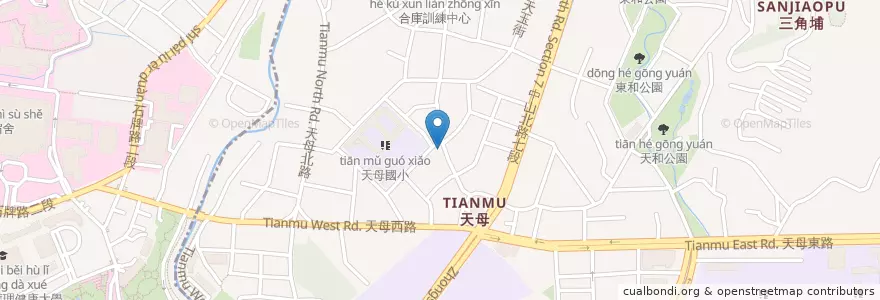 Mapa de ubicacion de 天母の塾 en Taiwan, 新北市, Taipei, 北投區.