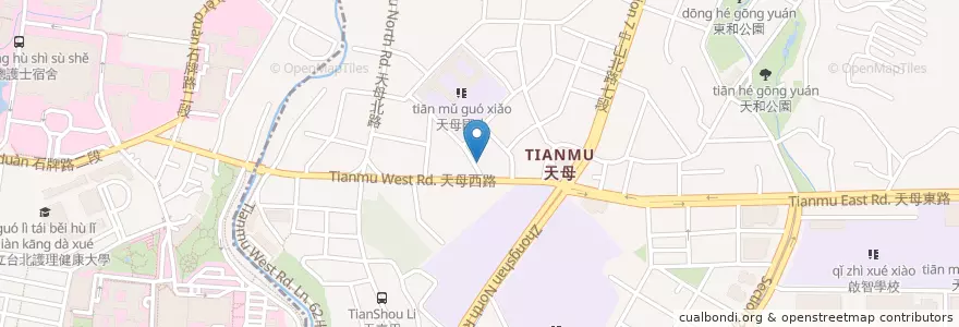 Mapa de ubicacion de 薩莉亞義式料理餐廳 en تايوان, تايبيه الجديدة, تايبيه, 北投區.
