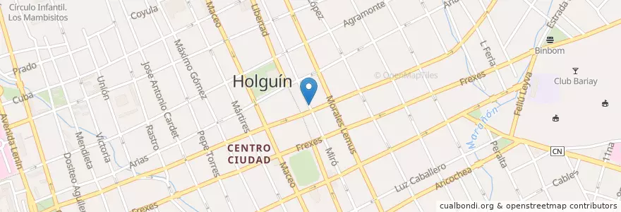 Mapa de ubicacion de Casa Vieja en Cuba, Holguín, Holguín.