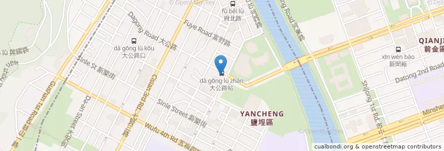 Mapa de ubicacion de 東隆堂 en 臺灣, 高雄市, 鹽埕區.
