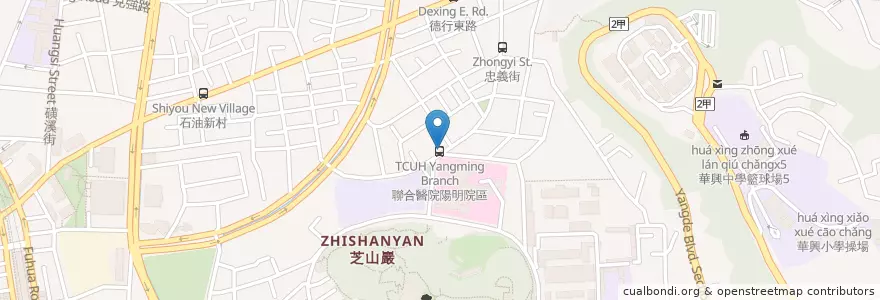 Mapa de ubicacion de 躍獅忠誠藥局 en تایوان, 新北市, تایپه, 士林區.