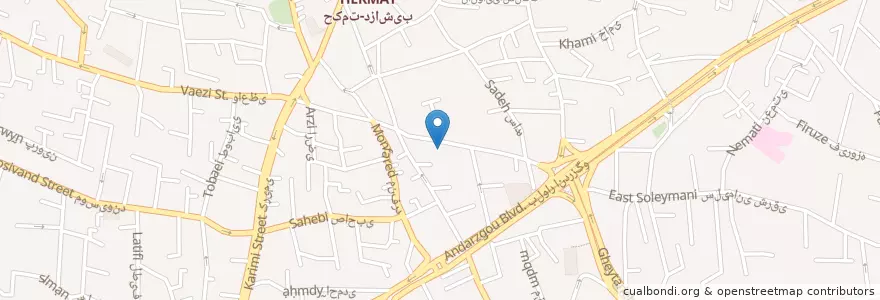 Mapa de ubicacion de Primavera Italian Restaurant en ایران, استان تهران, شهرستان شمیرانات, تهران, بخش رودبار قصران.