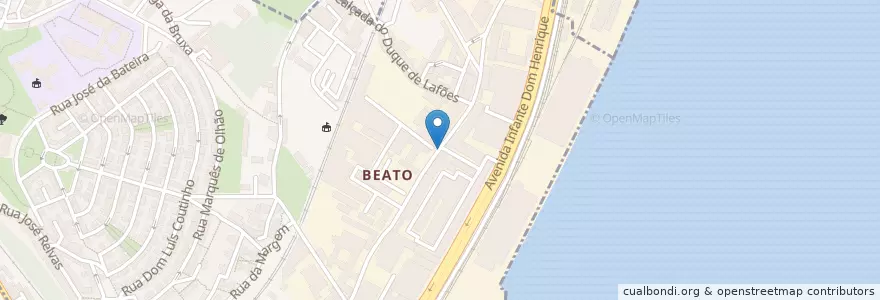 Mapa de ubicacion de A Casa do Bacalhau en Portogallo, Área Metropolitana De Lisboa, Beato.