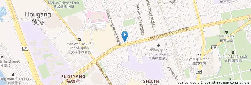 Mapa de ubicacion de 味來廚房 en 台湾, 新北市, 台北市, 士林区.