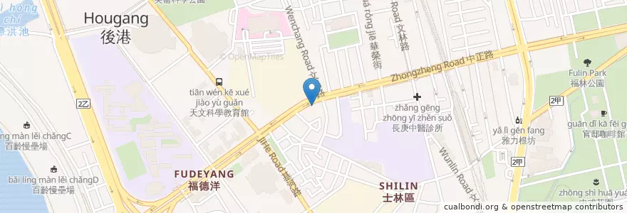 Mapa de ubicacion de 士林獸醫院 en Taiwán, Nuevo Taipéi, Taipéi, 士林區.