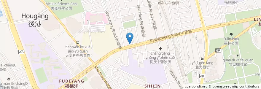 Mapa de ubicacion de 端容牙醫診所 en تايوان, تايبيه الجديدة, تايبيه, 士林區.