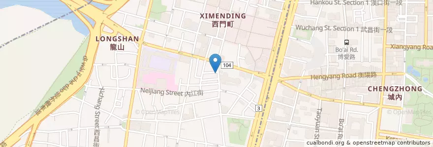 Mapa de ubicacion de 王記府城肉粽 en 타이완, 신베이 시, 타이베이시, 완화 구.