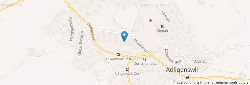 Mapa de ubicacion de Bibliothek Adligenswil en Switzerland, Luzern, Adligenswil.