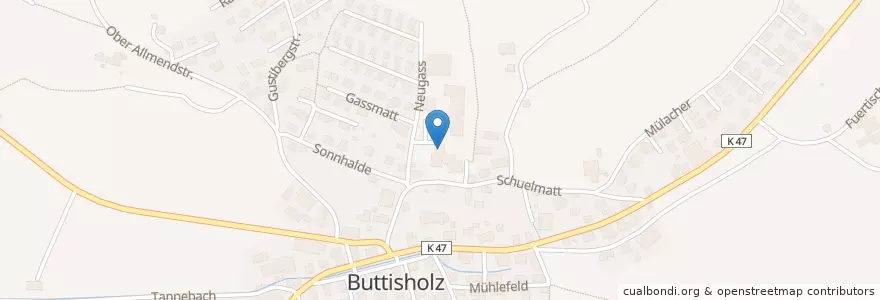Mapa de ubicacion de Schul- und Gemeindebibliothek Buttisholz en Schweiz, Luzern, Buttisholz.