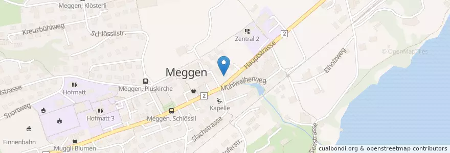 Mapa de ubicacion de Bibliothek/Artothek Meggen en Schweiz/Suisse/Svizzera/Svizra, Luzern, Meggen.