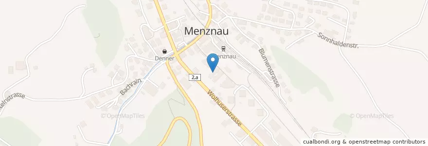 Mapa de ubicacion de Schul- und Gemeindebibliothek Menznau en Schweiz/Suisse/Svizzera/Svizra, Luzern, Menznau.