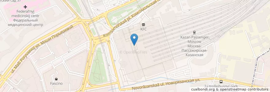 Mapa de ubicacion de Мистер картошка en Russie, District Fédéral Central, Moscou, Центральный Административный Округ, Красносельский Район.