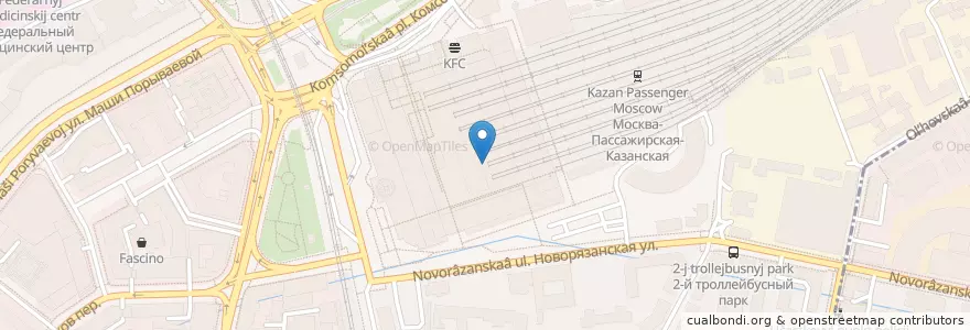 Mapa de ubicacion de Мясо в лаваше en Rusia, Distrito Federal Central, Москва, Distrito Administrativo Central, Красносельский Район.