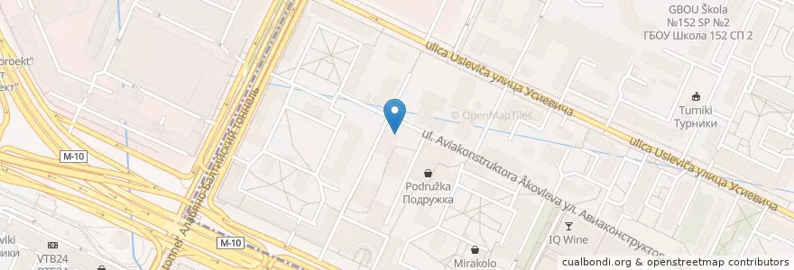 Mapa de ubicacion de Юнидент стоматология en Rússia, Distrito Federal Central, Москва, Северный Административный Округ, Район Сокол, Район Аэропорт.