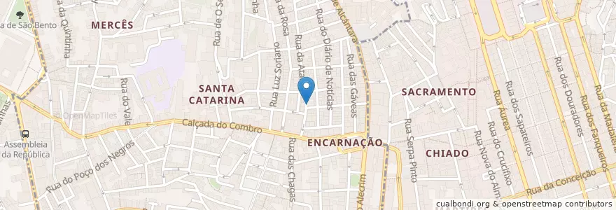 Mapa de ubicacion de Mascote da Atalaia en Portekiz, Área Metropolitana De Lisboa, Lisboa, Grande Lisboa, Lizbon, Misericórdia.