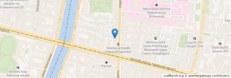 Mapa de ubicacion de Kombucha en Russia, Northwestern Federal District, Leningrad Oblast, Saint Petersburg, Центральный Район.