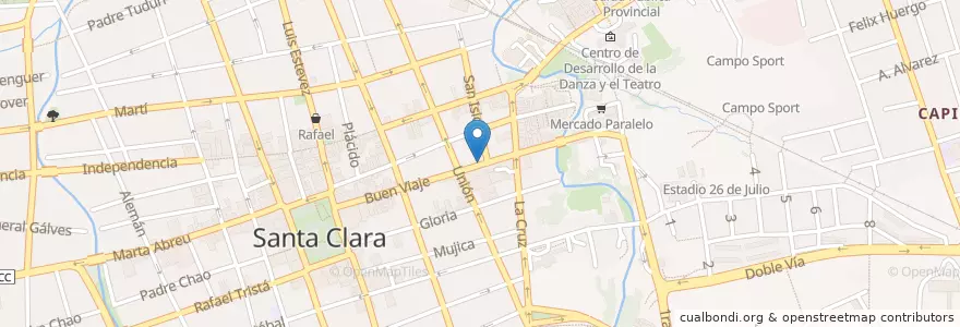 Mapa de ubicacion de Taller de bicicletas en 古巴, Villa Clara, Santa Clara, Ciudad De Santa Clara.