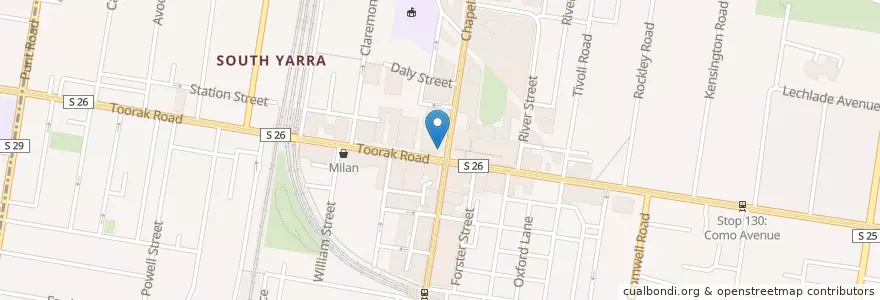 Mapa de ubicacion de Soda Rock en Австралия, Виктория, City Of Stonnington.