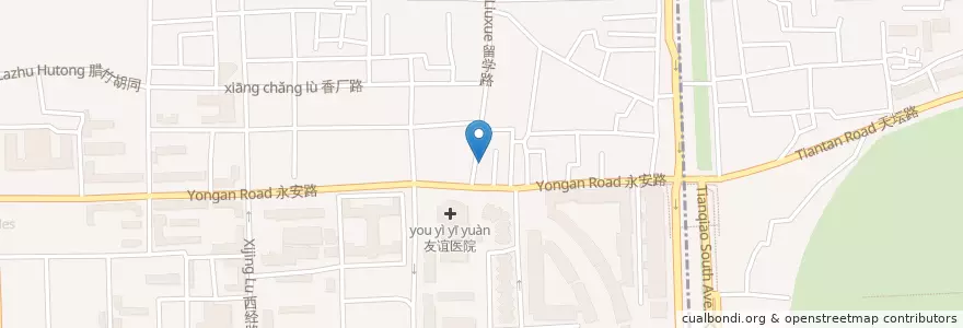 Mapa de ubicacion de 庆丰包子铺 en China, Pequim, Hebei, 西城区.