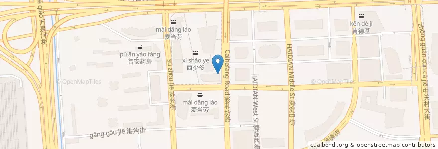 Mapa de ubicacion de 虎头军煎饼 en China, Beijing, Hebei, Haidian District.