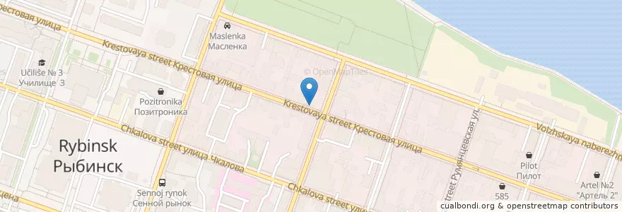 Mapa de ubicacion de Good beer крафт кафе en Russie, District Fédéral Central, Oblast De Iaroslavl, Рыбинский Район, Городской Округ Рыбинск.