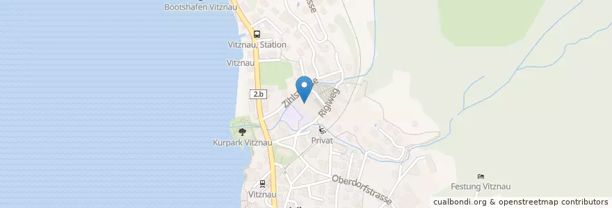Mapa de ubicacion de Bibliothek Vitznau en Svizzera, Lucerna, Vitznau.