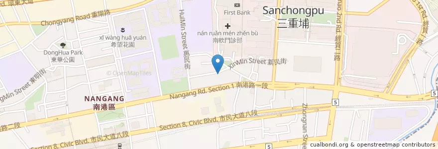 Mapa de ubicacion de 雲泰萊風味館 en تايوان, تايبيه الجديدة, تايبيه, 南港區.