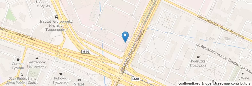 Mapa de ubicacion de Джазовая студия CJamClub en Russia, Central Federal District, Moscow, Northern Administrative Okrug, Sokol District.