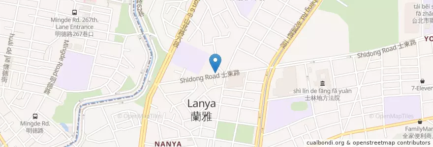 Mapa de ubicacion de 吳記甜不辣 en تایوان, 新北市, تایپه, 士林區.