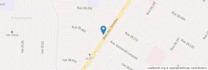 Mapa de ubicacion de station shell (zone 1) en بورکینافاسو, Centre, Kadiogo, اوآگادوگو.